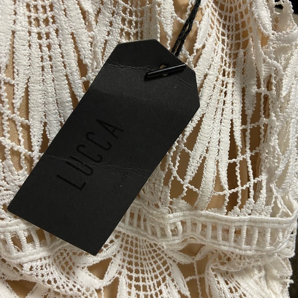 Lucca Couture Lace Crochet Bohemian Dress Cream - Picture 11 of 16